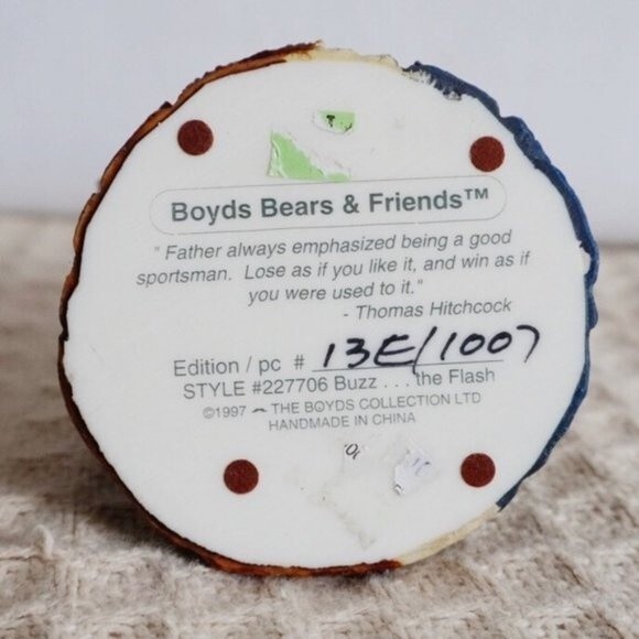 Boyds Bears & Friends Figurine Buzz..The Flash Style #227706 1997 - Picture 7 of 10